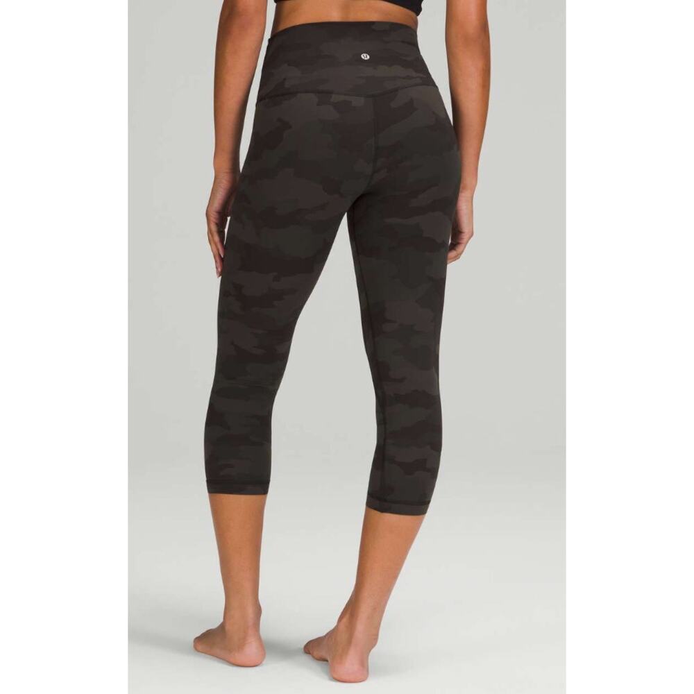 Lululemon Align High Rise Crop 21" W6BOVS Heritage 365 Camo Dark Olive Multi 18